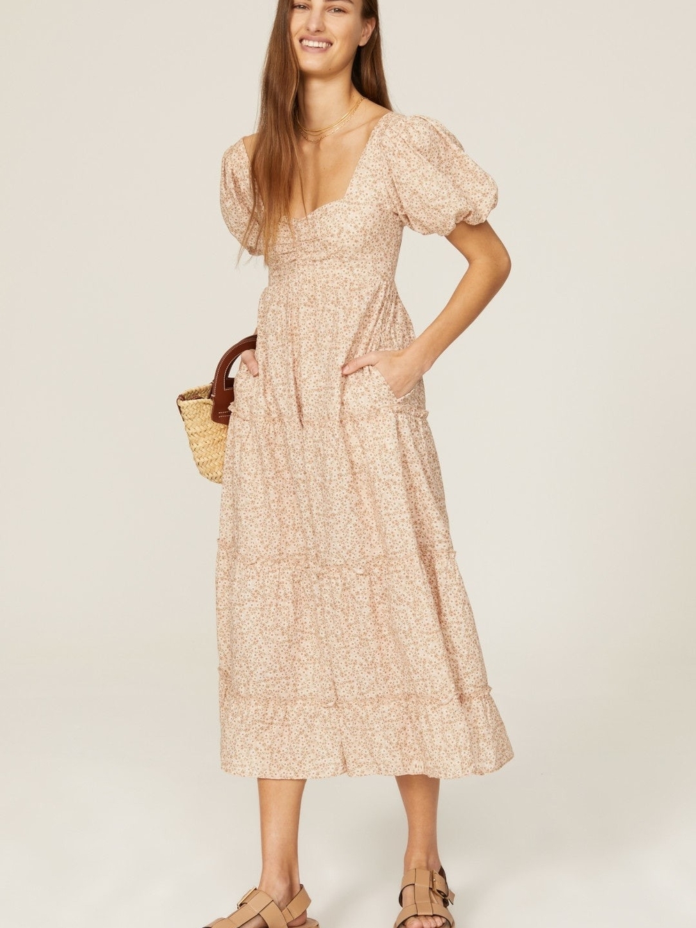 Show Me Your Mumu Odette Midi Dress in Ditsy Daisy Size M